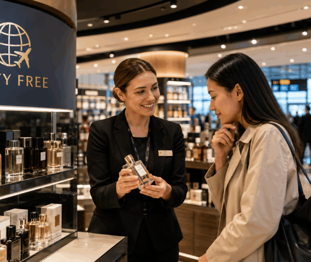 Profumo e cordialità al duty free